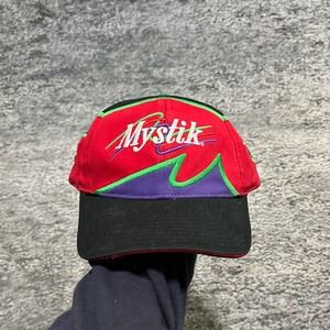 Vintage Mystik Lubricants Hat Strap Back Racing NASCAR Indy Adjustable Cap